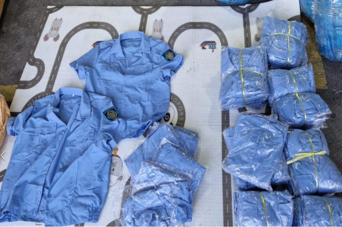 Крупная партия полицейской формы обнаружена на посту «Хоргос»