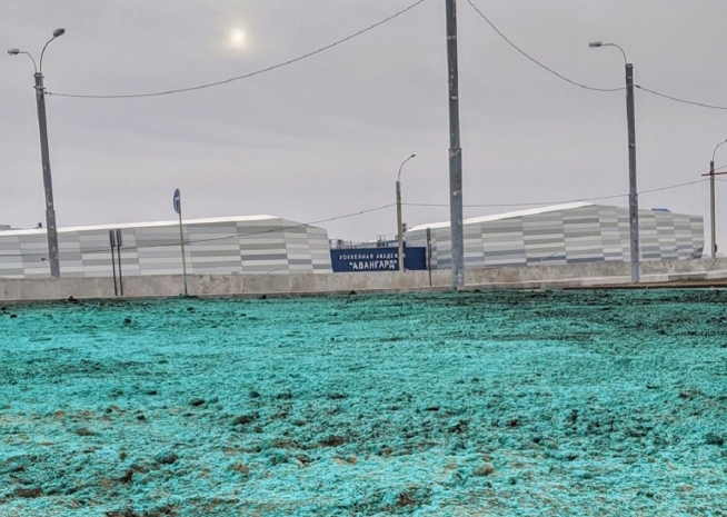 Перед визитом Токаева и Путина «покрасили» землю в Омске