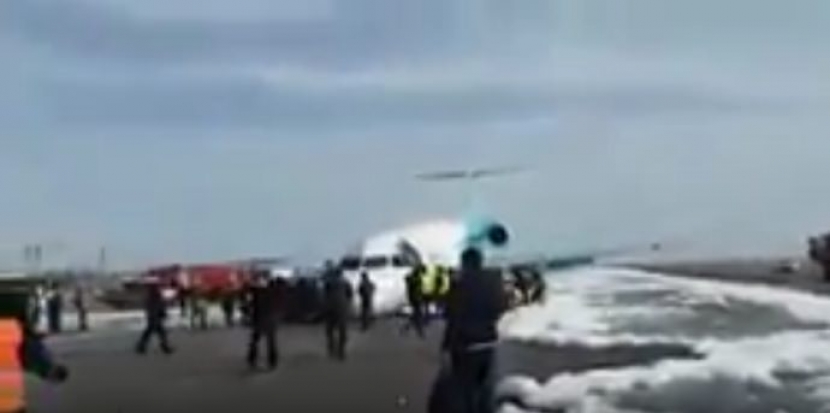 МИР РК прокомментировал аварийную посадку самолета авиакомпании Bek Air (ВИДЕО)