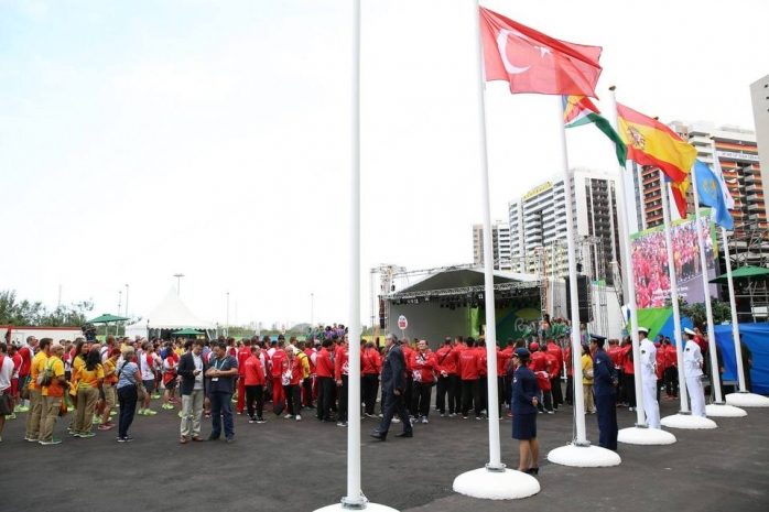 Флаг Казахстана поднят в Рио-де-Жанейро