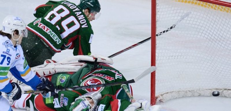 Антропов принес победу «Барысу» в матче КХЛ