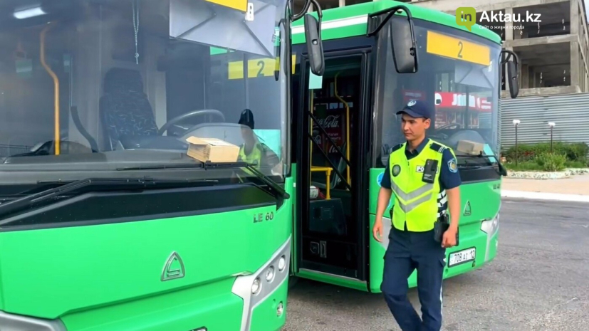 Около 40 автобусов водворены на штрафстоянку в Мангыстау