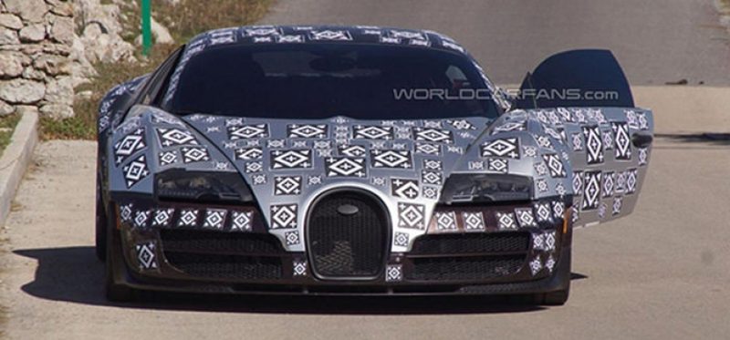 Преемник Bugatti Veyron замечен на тестах