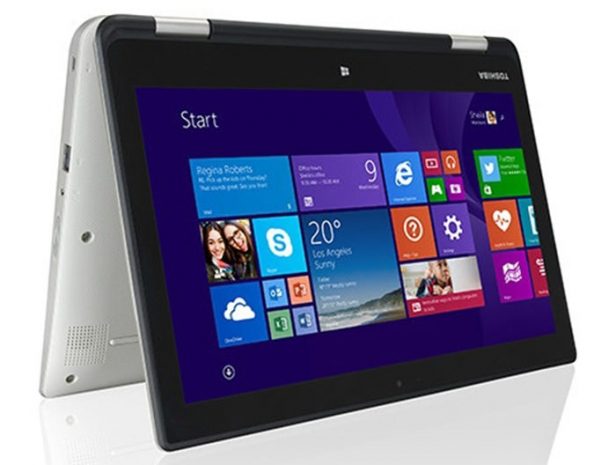 Крышка Toshiba Satellite Radius 11 откидывается на 360 градусов