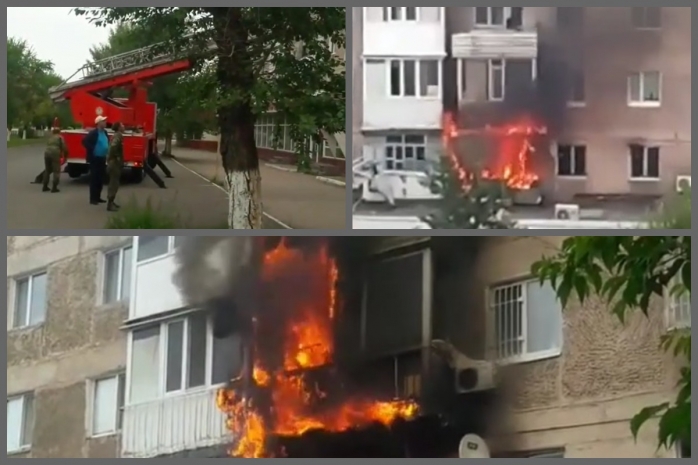 15 человек эвакуировано из горящей пятиэтажки в Экибастузе