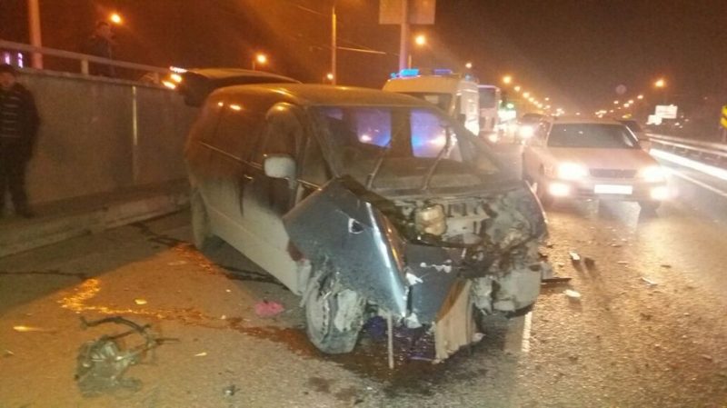 Пьяный водитель совершил ДТП в Алматы на Саина-Толе би. ФОТО