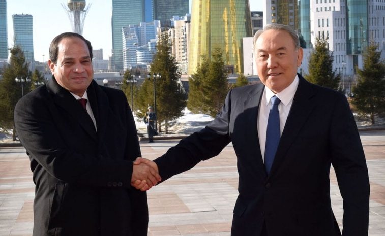 Н. Назарбаев встретился с президентом Египта в Астане