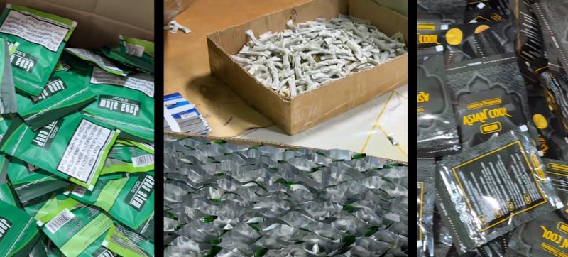 60 миллион дозаға дейін: Түркістан облысында снюс өндіретін үш цех жойылды