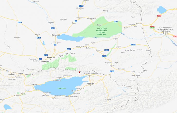 В 97 километрах от Алматы произошло землетрясение