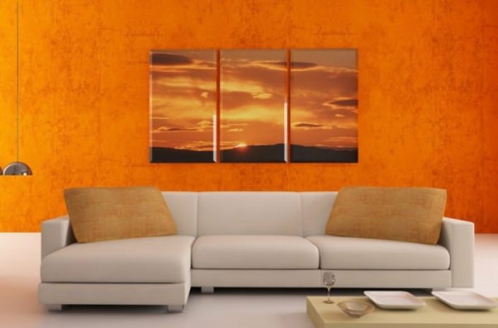 Оформляем свою гостиную в апельсиновом цвете