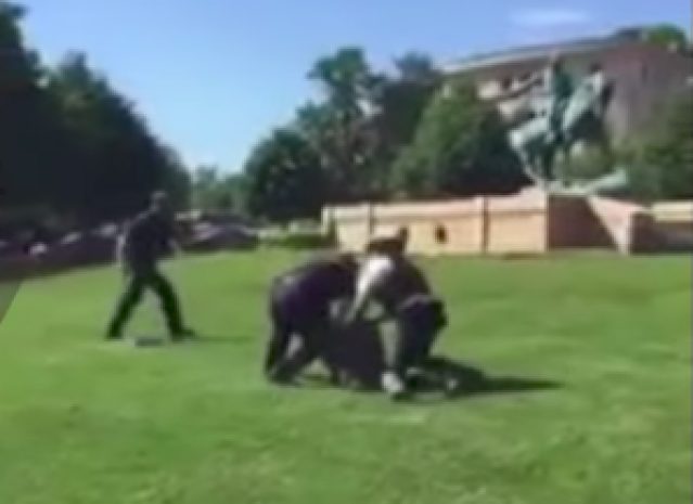 Охранники Эрдогана подрались с протестующими в Вашингтоне. ВИДЕО