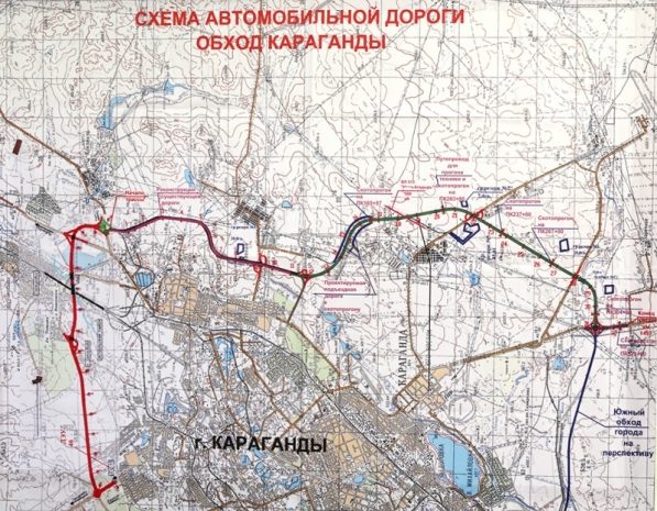 Движение по объездной дороге вокруг Караганды откроют в 2018 году