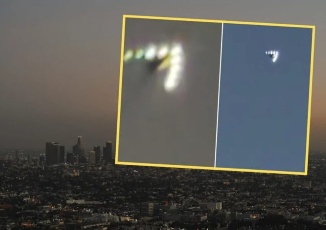Таинственный светящийся объект сняли на видео в Лос-Анджелесе