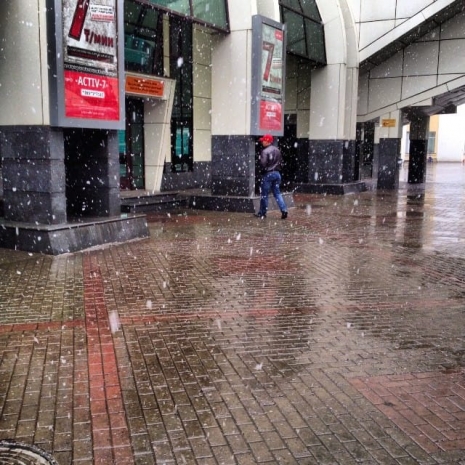 Столицу Казахстана накрыл снегопад