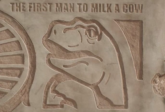 Американцы высекли на гигантской плите мемы и зарыли ее для потомков