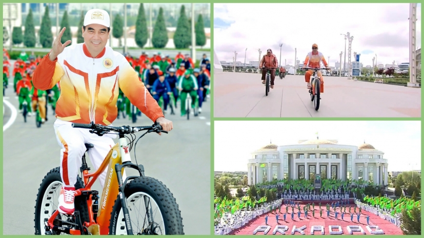 Новый велосипед подарили президенту Туркменистана
