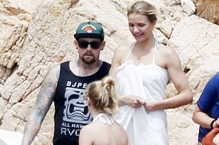 Кэмерон Диас и Бенджи Мэдден на Сардинии