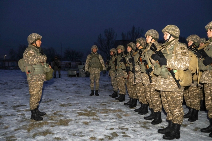 Бригаду десантно-штурмовых войск подняли по тревоге в Алматы