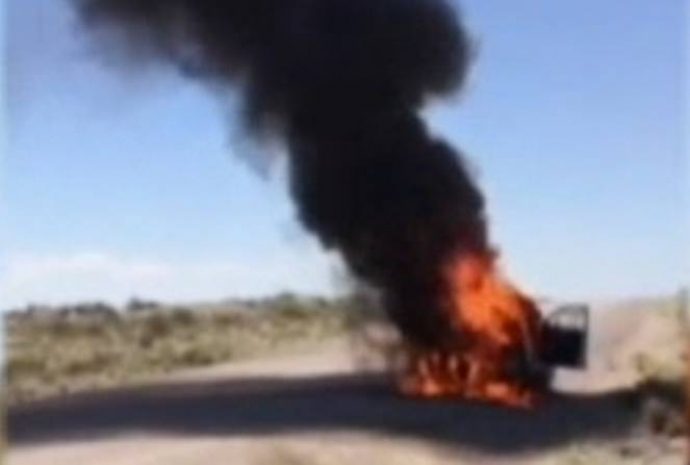 Казахстанские гонщики едва не сгорели в машине на «Дакаре»