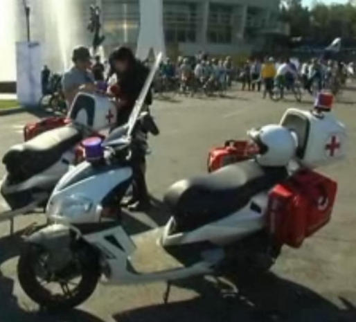 В Алматы появились мотоциклы «скорой помощи»