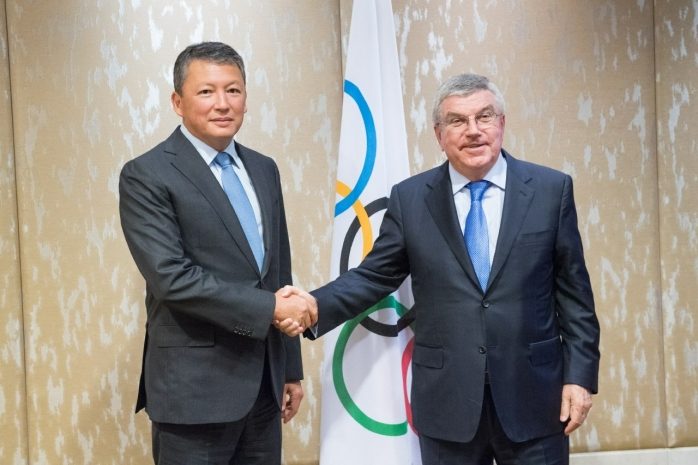 Томас Бах поздравил Тимура Кулибаева с переизбранием