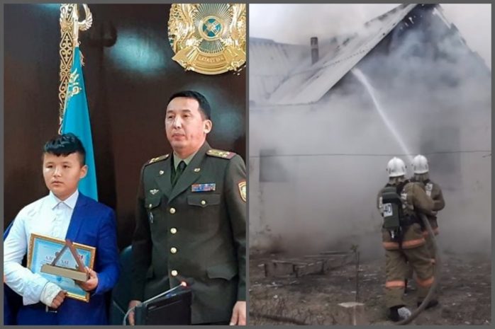 Спасшего двух малышей из горевшего дома подростка наградили в Шымкенте