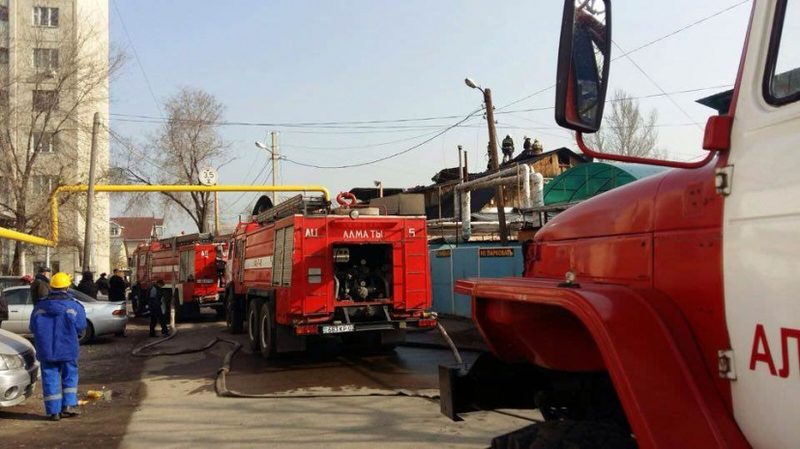Пожар в Алматы