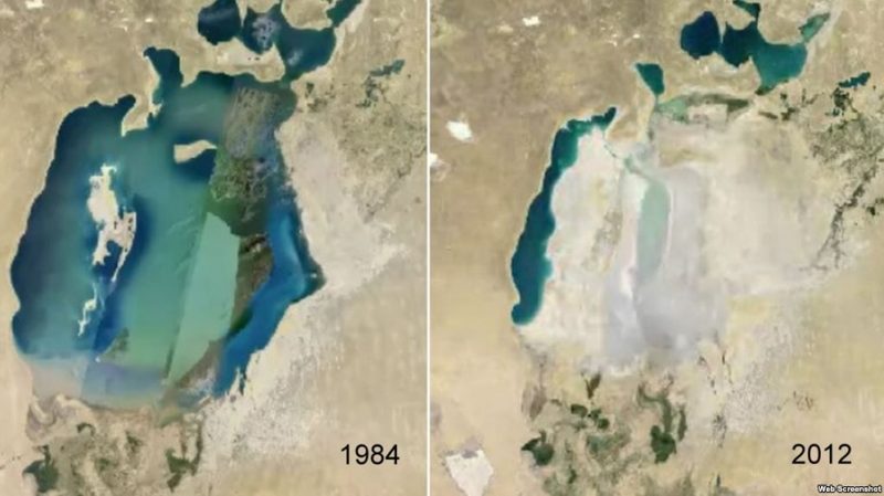 Российский космонавт опубликовал космический снимок Аральского моря