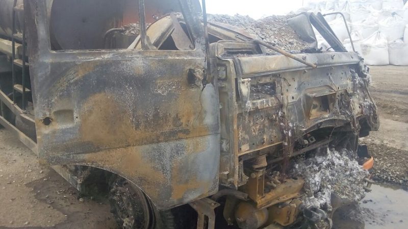 Мужчина пострадал в пожаре на строительстве автобана Астана - Павлодар