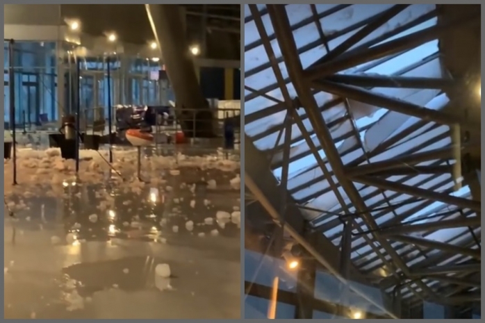 Крыша Astana Arena частично обвалилась в Нур-Султане