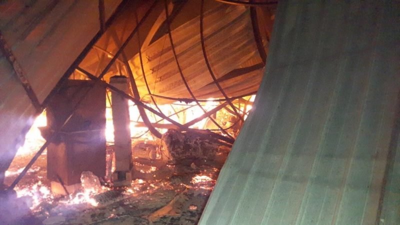 В Алматы горел мебельный цех