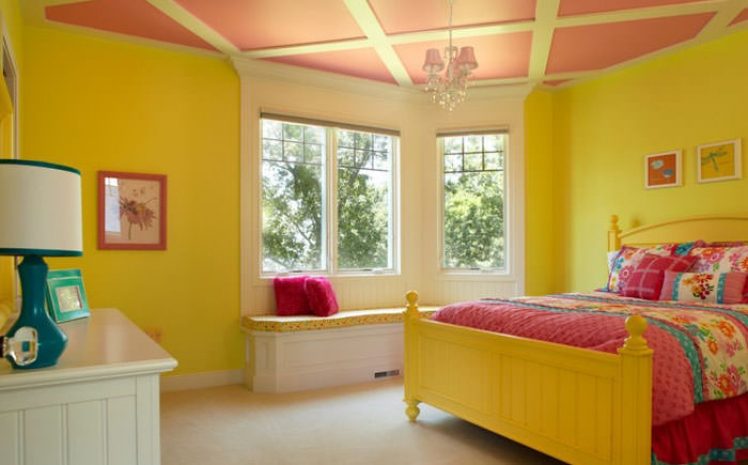 Желтый цвет в интерьере спальни