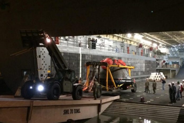 Космический корабль Orion доставлен в порт Сан-Диего