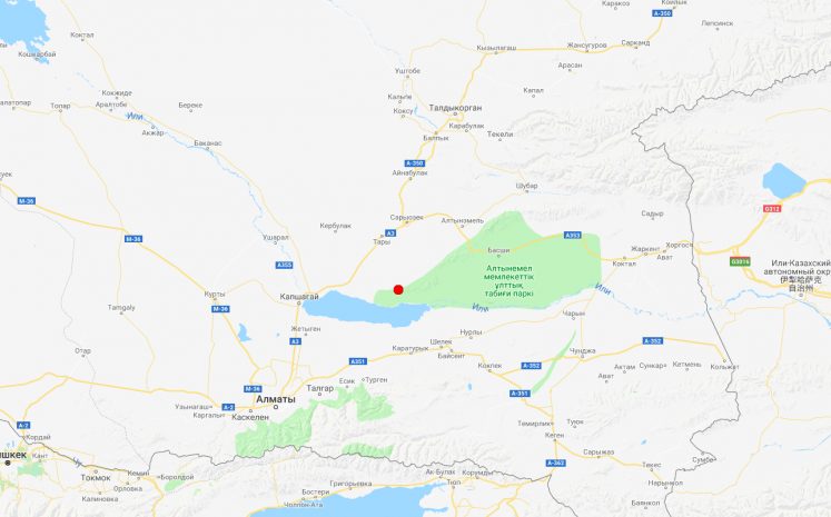 В 109 километрах от Алматы зафиксировано землетрясение