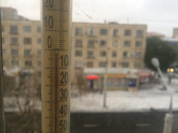 Первый снег пошел в Астане