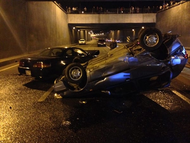 Сразу шесть авто столкнулись в Алматы на развязке по ул. СаинаЭксклюзив